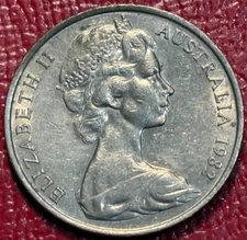 HIGH GRADE  AU 1982 AUSTRALIA DUCK-BILLED PLATYPUS 20 TWENTY CENT COIN-MAY232