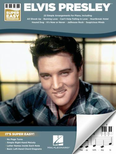 Elvis Presley - Super Easy Piano Songbook with Lyrics by Elvis Presley (2021,...