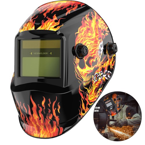 True Color Solar Powered Auto Darkening Welding Hood Helmet for TIG MIG ARC