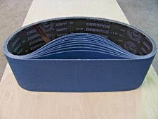 PREMIUM  ZIRCONIA,  X-WEIGHT  SANDING  BELTS  6" X 48",  5 - PACK,  80-GRIT