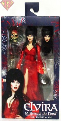 Figurine Elvira Clothed Red, Fright, and Boo Neca Elvire