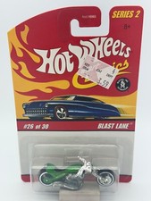 Hot Wheels Classics #26 Blast Lane Chopper Motorcycle, Green 1:64, NIB