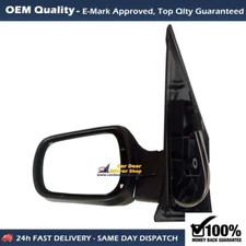 Complete Mirror Unit Fits Ford Fusion Cable Control Black 2002-2006 Left Side
