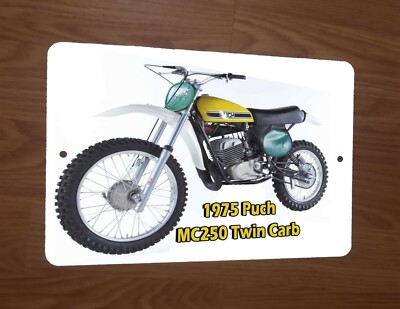1975 Puch MC250 Twin Carb Motocross Motorcycle Dirt Bike Photo