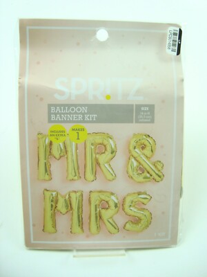 Wedding Mr. & Mrs. or Mr. & Mr. - Balloon Banner Kit - 7 Balloon kit
