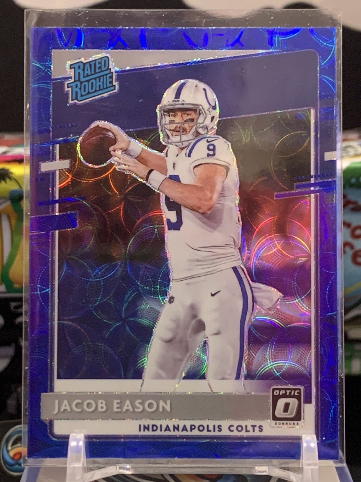 2020 Donruss Optic Blue Scope Jacob Eason Rated Rookie G50 #162 RR1N