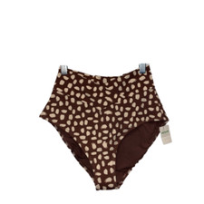 Aerie Women's Crossover waistban Bikini Morning Coffee Bottom, S