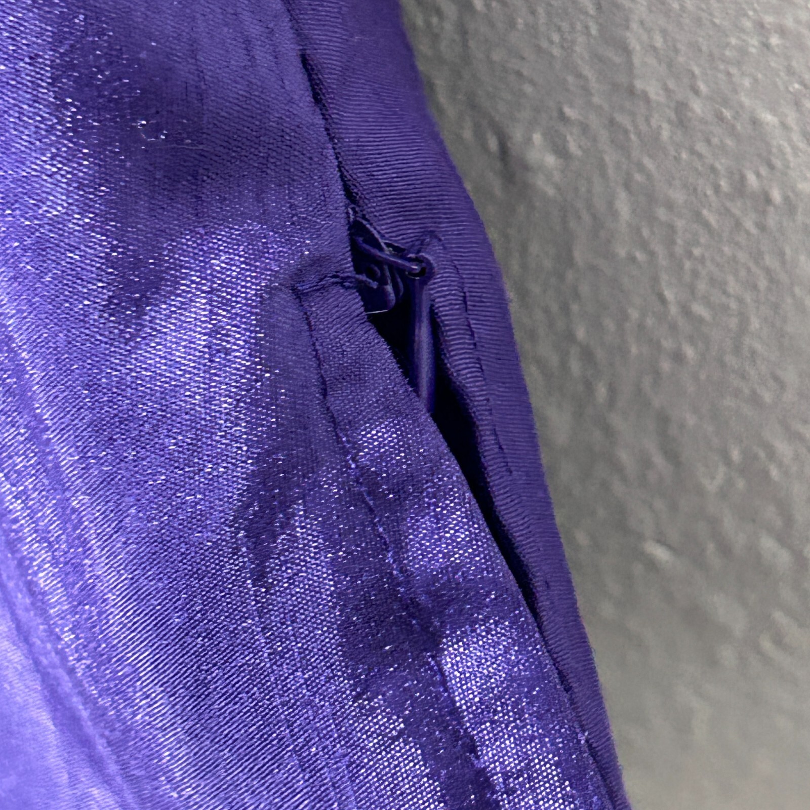 Tally Taylor Womens Top 16 Purple Shiny Sleeveless Formal Blouse Side Zip Lined