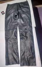 Polo Ralph Lauren Women Black Leather Mid Leggings Skinny Pants Size 6 India