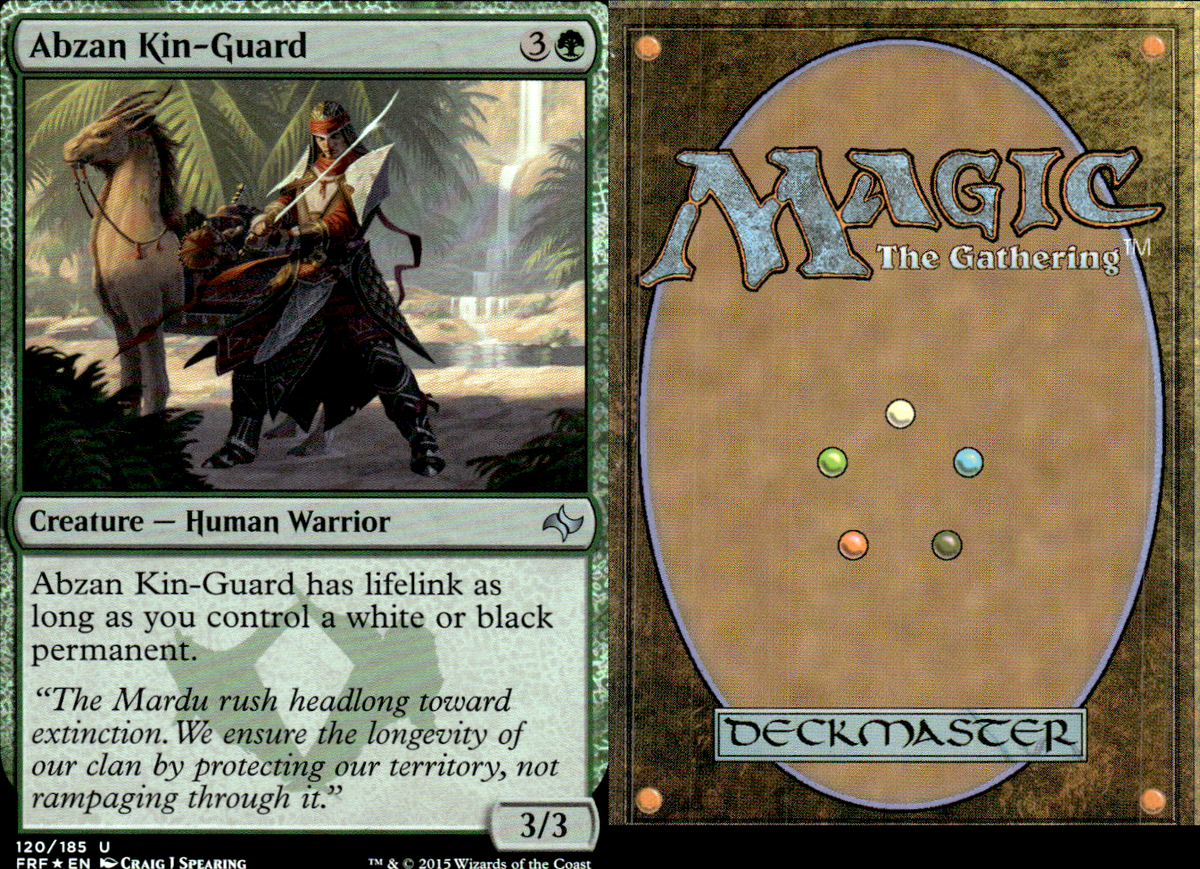 Abzan Kin-Guard 2x FOIL FRF MTG Fate Reforged Uncommon MINT green Abzan Kin-Guard 2x FOIL FRF MTG Fate Reforged Uncommon MINT green