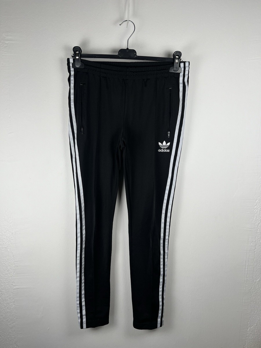 Adidas Pantaloni Strisce laterali Nero e Bianco M Donna Women