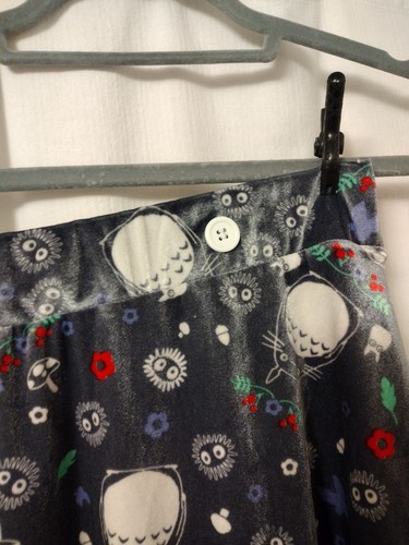 My Neighbor Totoro Hot Topic Velvet Skirt Plus Size 3 3x Studio Ghibli Gray - Picture 8 of 9