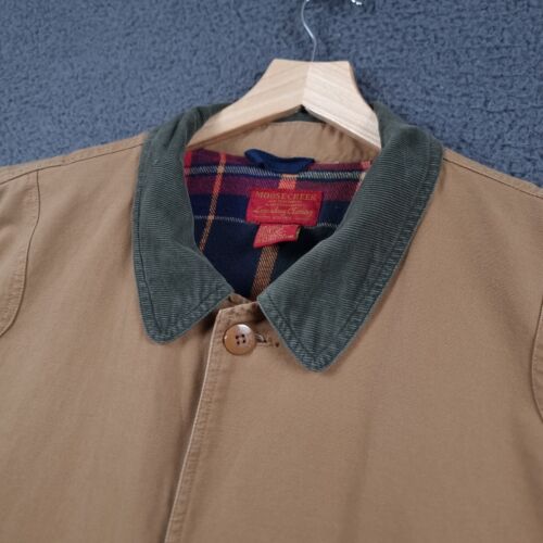 Vintage MOOSE CREEK Jacket Mens 2XL Khaki Brown Barn Field Coat Flannel Lined - Picture 3 of 11