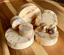 PAIR Tamarind Wood Plugs Organic Gauges Earlets Body Jewelry