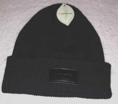 NWT Aebi Schmidt Group Snow Products Black RPET Knit Beanie Oshkosh WI