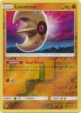 POKEMON CARD REVERSE HOLO LUNATONE 68/147 NO 337 METEORITE POKEMON TCG CCG
