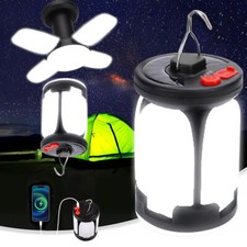 USB Solar Portable LED Flashlight Rechargeable Camping Tent Light Lantern Lamp