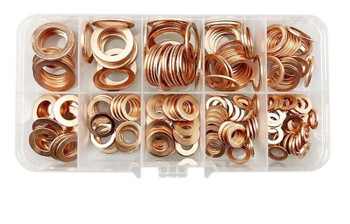 Set Assortimento Guarnizioni Rondelle Iniettori Diesel Rondelle Rame 200 Pezzi Nuovo UK - Foto 4 di 9
