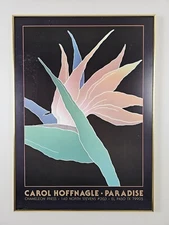 ART - Vintage 1984 Carol Hoffnagle Art Expo Poster Print 28x20 Birds Of Paradise