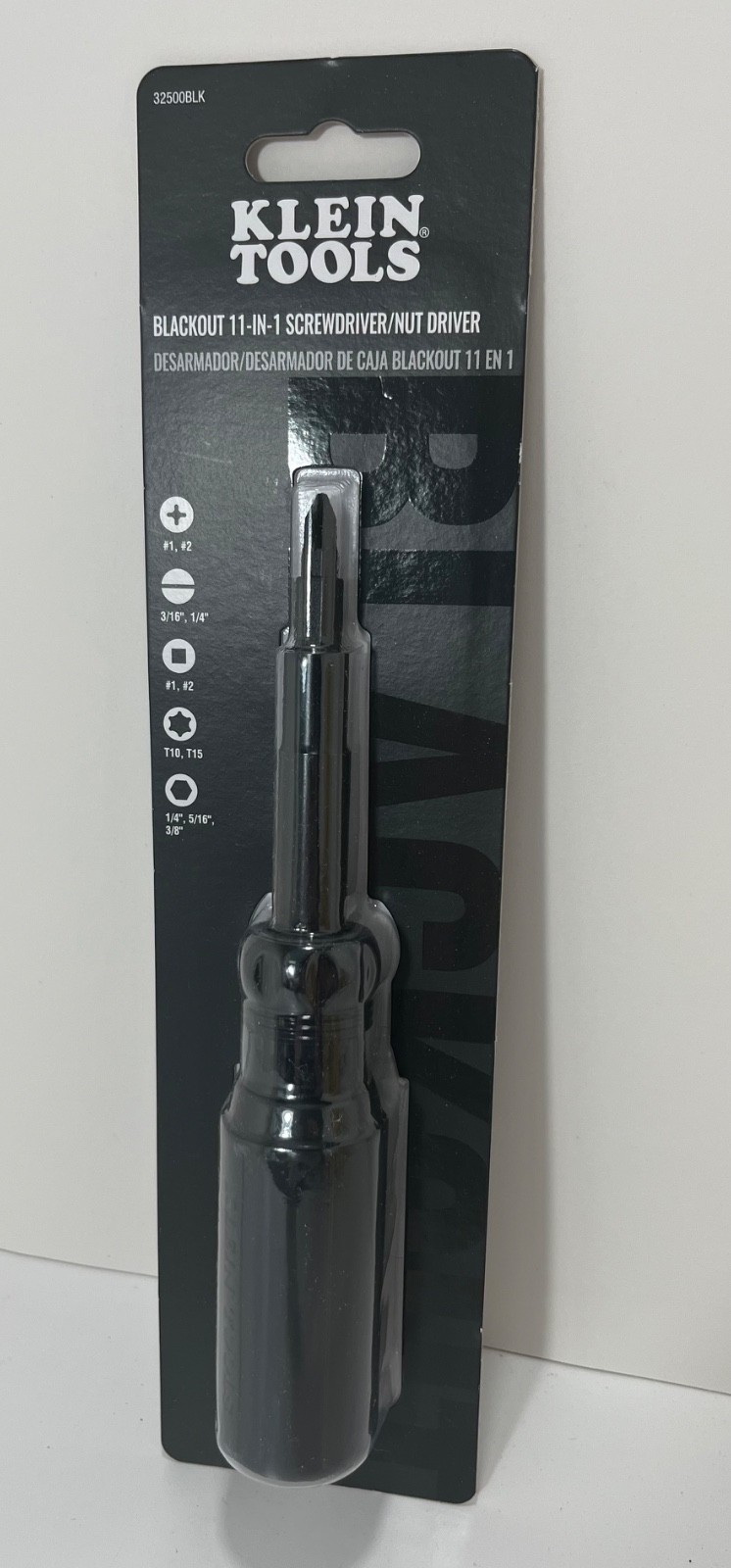 Klein Tools Blackout 11-in-1 Screwdriver Driver Limited Edition - 32500BLK - NEW