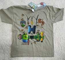 Wildthings Grand Canyon Nat'l Park Jr. Ranger Youth T-Shirt Size M w/Snap-Ons 