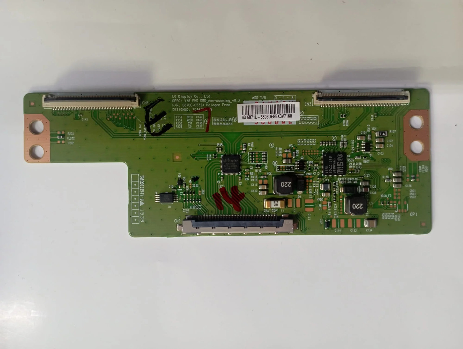T-CON 6870C-0532A per TV LG 43LF590V - ricambio TV originale testato