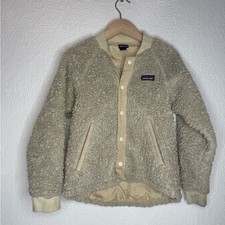Patagonia Girls Cream Fleece Jacket Size 5/6