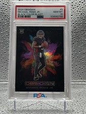 MICHAEL PENIX JR. 2024 OBSIDIAN ROOKIE BLACK COLOR BLAST RC #5 SP PSA 10 