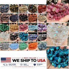 Natural Stone Beads Round Gemstone Loose Beads Jewelry Making 4mm-10mm