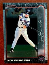 1999 Bowman Chrome #9 Jim Edmonds Anaheim Angels Baseball Trading Card