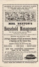 1891 Ward Lock Bowden & Co Mrs Beetons Monthly Household Management Prospectus