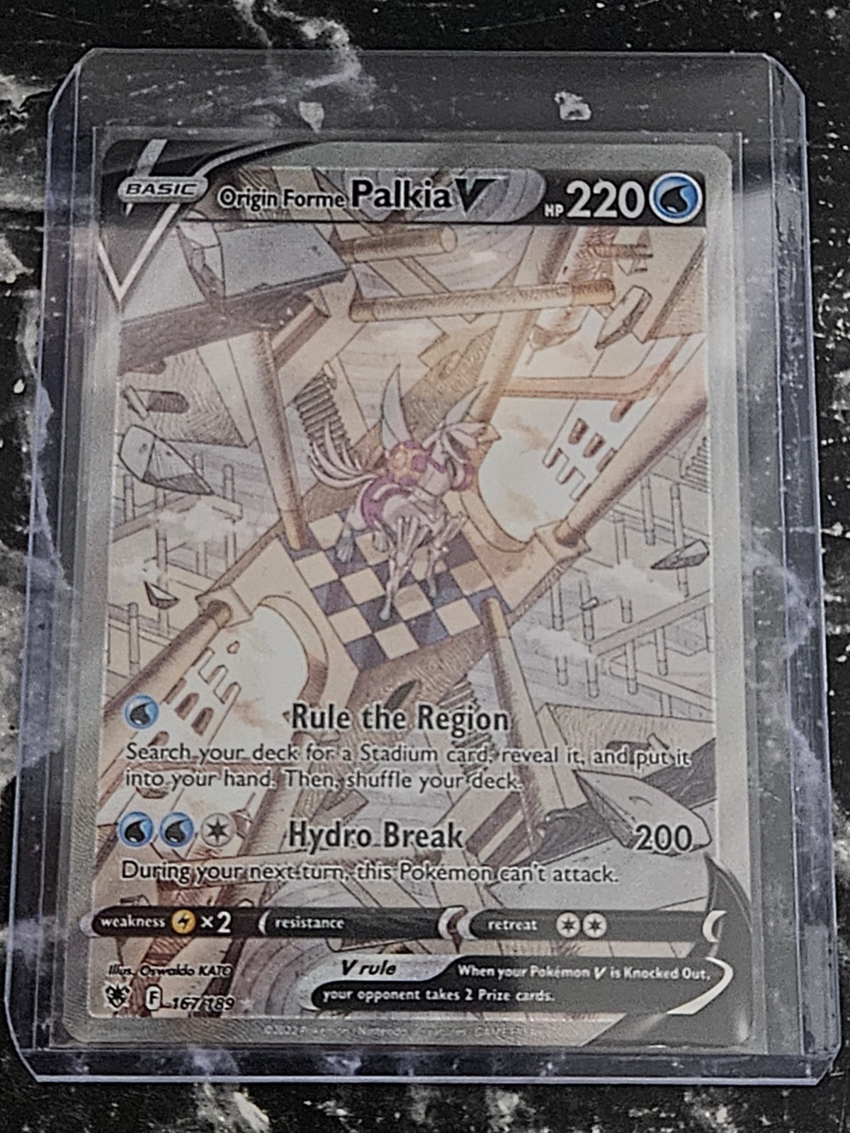 Pokémon Origin Forme Palkia V Full Art Ultra Rare Holo 167/189