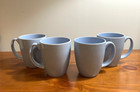 SET OF 4  CORELLE PERIWINKLE LIGHT BLUE 12 OZ STONEWARE COFFEE MUGS — photo 1