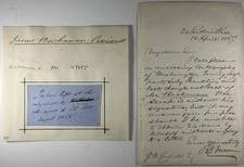 Docket Handwritten by James Buchanan - 1857 LOA - Earliest Autograph Ever Sold