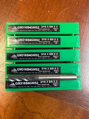 5 Pack 3/16 × 5/8 × 2   4 Flute Ball Nose CNC USA
