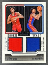 2023-24 Panini Contenders -Amen & Ausar Thompson Rookie Ticket Dual Patch (RC)