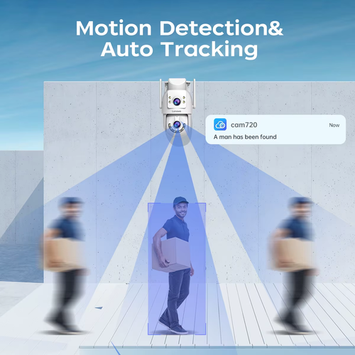 Lenovo 4K Wifi CCTV Camera 5G Dual Lens IP Cameras Auto Tracking Audio Video - Picture 3 of 10