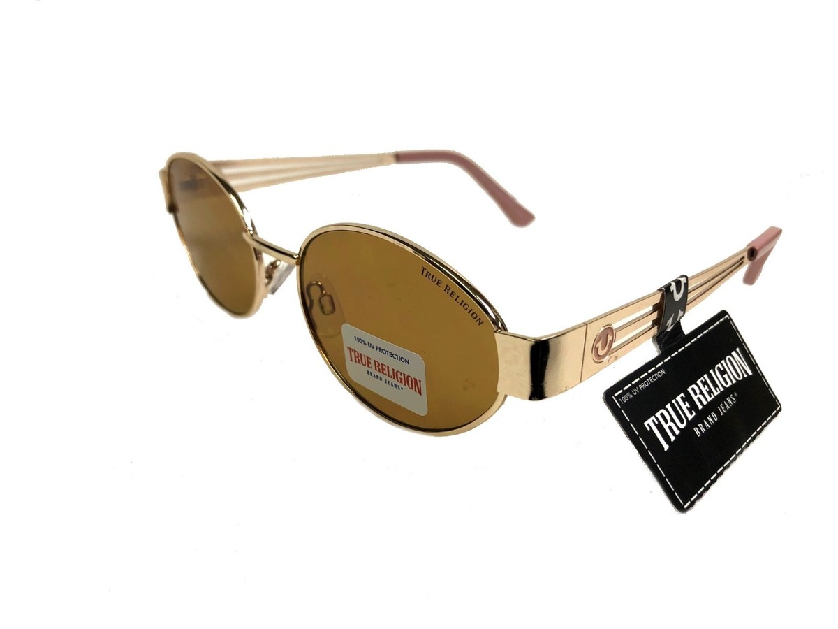 NWT Womens Sunglasses True Religion TR12474 1KK Gold/Pink with