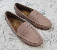 NEW Weejuns GH Bass Penny Loafers Womens pale pink Pebble Grain Leather 8.5