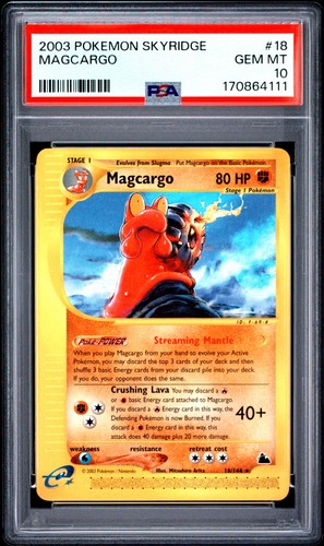 2003 POKEMON SKYRIDGE #18 MAGCARGO PSA 10