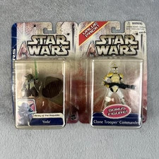 Star Wars Clone Wars Army Of The Republic Yoda & Clone Trooper Commander Sealed