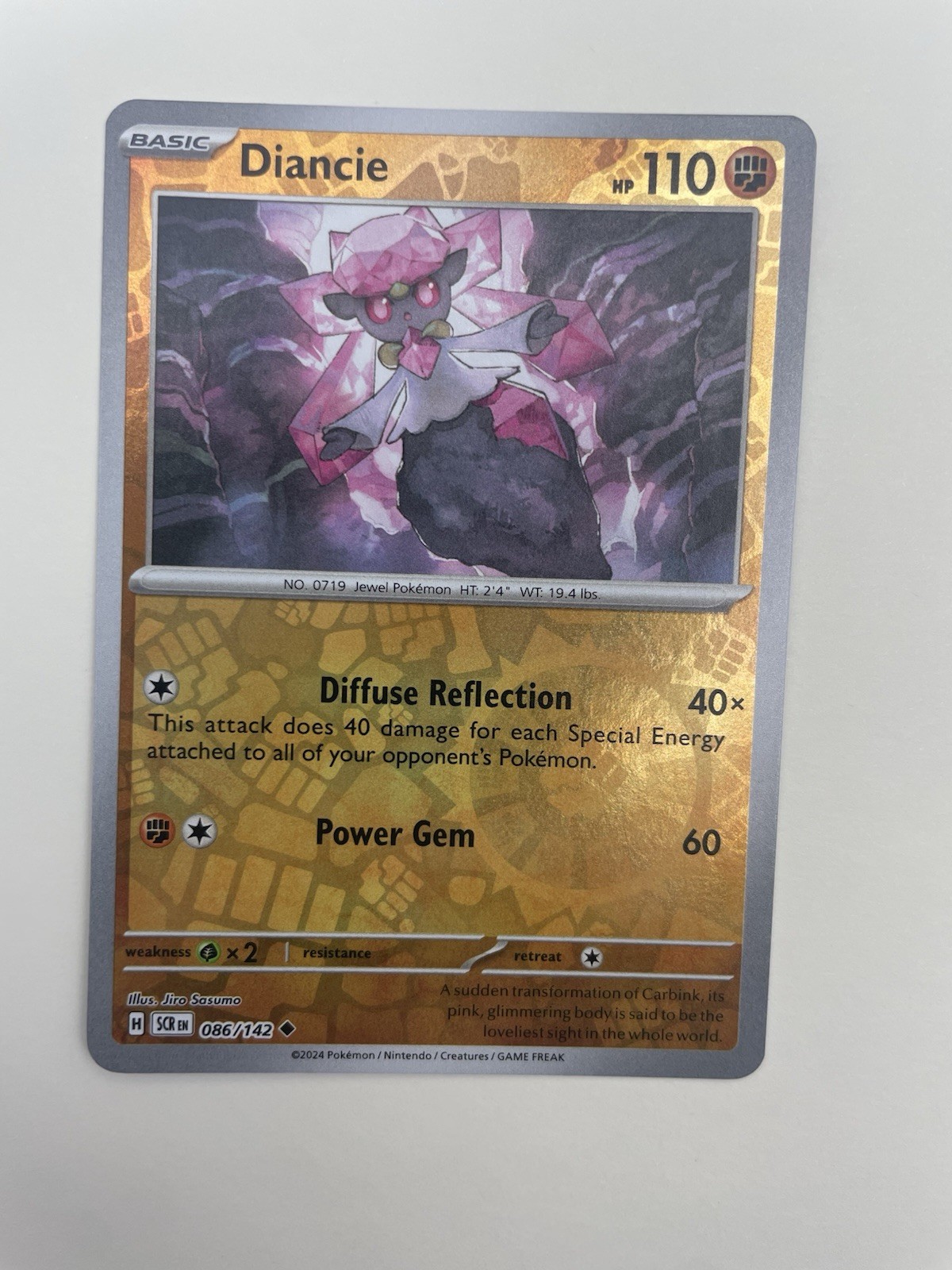 Diancie Stellar Crown 86/175 Uncommon Reverse Holo Pokemon Card