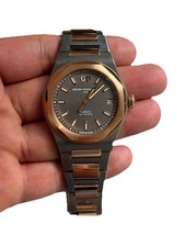 Orologio Automatico Girard Perregaux Laureato 42mm Oro Rosa 18k Titanio Quadrante Grigio