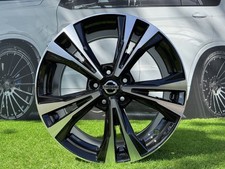4X R18 Inch 5X114.3 Nissan Qashqai Style Black Polished Wheels: Fits For Juke