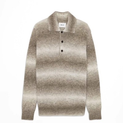 NN07 Alfie Polo Alpaca Blend Knit Light Camel