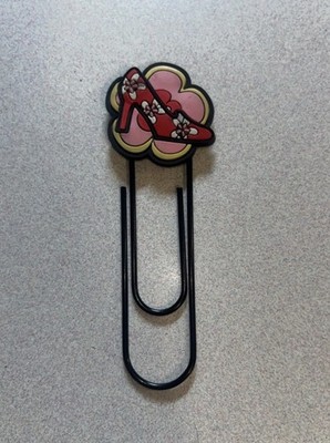 Rubber High Heel Floral BOOK MARK, Jumbo Paper Clip - Pink & Red
