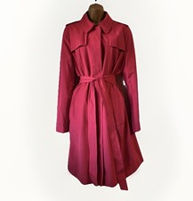 HOBBS LONDON WOMENS TRENCHCOAT MAC BELTED CARNATION PINK LADIES UK 16 P2P 44”