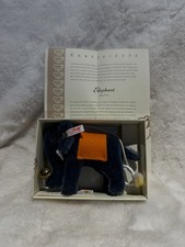 STEIFF MINIATURE "BLUE" ELEPHANT HANGING TOY - 2007 -NEW IN BOX w/ PAPERS