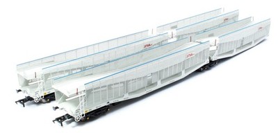 Revolution Trains RT-OO-CAR4-437B Quad Set Cartic-4 Autoträger - STVA hellgrün