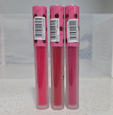 Revolution Cherry Liquid Lip Gloss Set 3pc Wild Cherry Maraschino Shine 0.17